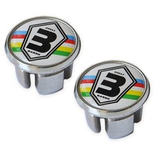 Basso Chrome Handlebar Caps Bar Plugs Repro Vintage Italian Racing Bicycle Racing-Professional Bicycles price