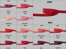 10yds ~~ 6mm Red Wine Burgundy Coral Double Face Satin Ribbon 14 Colours U Pick YDS price