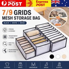 Foldable Clothes Drawer Organizer Mesh Storage Box Closet Wardrobe Jeans T-Shirt Wardrobe Organiser price