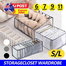6/7/9/11 Clothes Organiser Wardrobe Storage Box Clothing Drawer Divider Mesh Wardrobe Organiser price