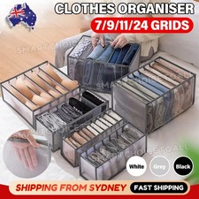 6/7/9/11 Clothes Organiser Wardrobe Storage Box Clothing Drawer Divider Mesh AU Wardrobe Organiser price