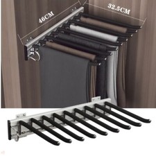Wardrobe Pull Out Clothes Sliding Rail Trousers Hangers Rack Closet Organizer Wardrobe Organiser price