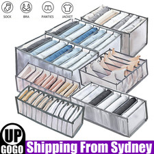 6/7/9/11 Clothes Organiser Wardrobe Storage Box Clothing Drawer Divider Mesh Wardrobe Organiser price