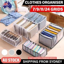6/7/9/11 Clothes Organiser Wardrobe Storage Box Clothing Drawer Divider Mesh AUS Wardrobe Organiser price