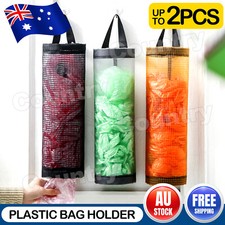 Plastic Bag Holder Dispenser Mesh Storage Tash Garbage Bags Organizer Hanging AU Storage Bag price