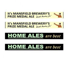 4 MODEL BUS WATERSLIDE TRANSFERS 1/76th DD SIDE ADVERTS MANSFIELD  and HOME ALES ALES price