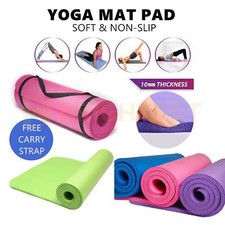 Thick Yoga Mat Pad Foam NBR Non-Slip Exercise Fitness Pilates Gym Carry Strap Mat price