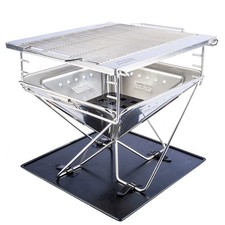 Adventure Kings Premium Stainless Steel Folding Firepit + Folding Firepit Grill Adventure price
