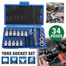 34 pcs E Torx Socket Set 3/8" 1/4" Drive Star Hex Bit External Torque Tool NEW Sockets price