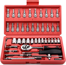 46pcs Drive Socket Ratchet Wrench Set - Ideal for Auto Repair and Household Use Sockets price