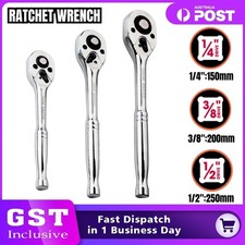 1/4" 3/8" 1/2" Ratchet Wrench Handle Drive Socket Spanner Quick Release Heavy AU Sockets price