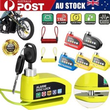 Alarm Motorbike Disc Lock Brake Scooter Motorcycle Cycle Bike Security Safety AU Motorcycle Lock & Alarm price