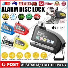 Motorcycle Bike Alarm Disc Brake Lock 110dB Anti-Theft Security Wheel Disc Lock Motorcycle Lock & Alarm price