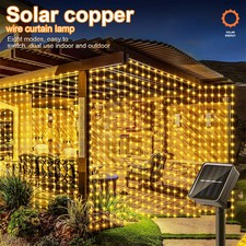 Solar Power LED Curtain Fairy String Lights 3m-300LED IN/Outdoor Garden Party A String Curtain price