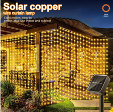 Solar Power LED Curtain Fairy String Lights 3m-300LED  IN/Outdoor Garden Party A String Curtain price