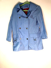 Esprit Minis Kids Girls Trench Coat Jacket Light Blue Double Breasted Size 3 Girls' Trench Coat price
