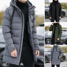 Men's Long Jacket Winter Warm Puffer Bubble Hooded Coat Quilted Padded Outwear Men's Jacket price