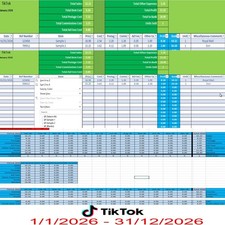 2026 Tiktok Sales Spreadsheet Business Software include your email in order Accounting Software price