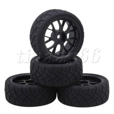 4PCS Wheel Rims & Rubber Tyres Sets for RC 1:10 On Road Car 65x52mm Tyres price