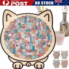 135-Piece Morandi-Colored Cat Shaped Wooden Jigsaw Puzzle, Cats Shaped Puzzle Jigsaw price