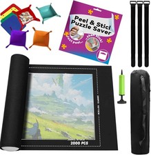 Jigsaw Puzzle Roll Up Mat 1500/2000/3000 Piece with Sorting Trays Black Jigsaw price