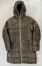 Eddie Bauer Premium Goose Down Quilted Coat (Women's Small) Brown/Green Women's Coat price