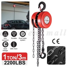 Chain Hoist 1T Block and Tackle Load Crane 3M Lifting Pulley Sling Tool 2200 lbs Chain Hoist price