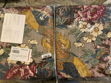 Pottery Barn Set of 2 Pheasant Floral Curtains 50" x 84" 2 Sets Available! Curtain Set price