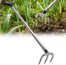 Hand Rake Garden Tool - 75" Long Handle Potato Cultivator Weeding Rakes, 3-Tine Cultivator price