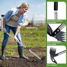 58" Adjustable 2-in-1 Garden Hoe & Cultivator Tool Weeder for Weeding & Tilling Cultivator price