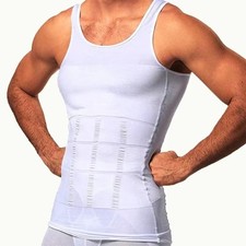 Mens Slimming Body Shaper Underwear Corset Compression Vest Singlet Dad AU Searc Men's Corset price