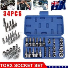 34pcs 3/8" Drive Star & E Torx Bit Socket Set tool kit Tamper Proof Garage Tool Socket Set price