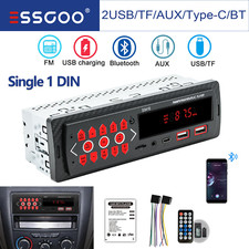 ESSGOO Single 1 Din Car Radio Stereo Bluetooth MP3 In Dash Head Unit FM/USB/AUX Car Stereos price