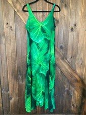 JERSEY GIRL Green Leaf Pattern Midi Dress - Size 14 Girls' Jersey price