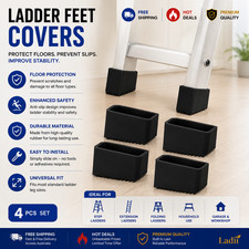 4Pcs Rubber Non Slip Ladder Feet Mat Cushion Replacement for Aluminum Ladder New Ladders price