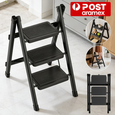 3 Step Ladder Folding Step Stool with Anti-Slip Pedal Aluminum Portable Ladder Ladders price