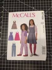 McCall's M7459 Girls Size 3 to 6 Jumpers and Overalls Uncut Sewing Pattern New Girls' Jumpsuit and Dungarees price