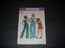 Simplicity Pattern 7032 Girls' Jumper and Overalls in Two Styles  Size 6  Uncut Girls' Jumpsuit and Dungarees price