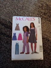 McCall's M7459 Girls' Jumpers and Overalls Sizes 3-6 NEW UNCUT Factory-folded Girls' Jumpsuit and Dungarees price