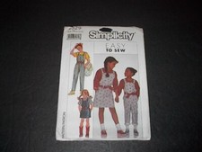Simplicity Pattern 9329 Girls' Adorable Jumper, Overalls and Top  2, 3, 4  Uncut Girls' Jumpsuit and Dungarees price