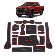 Custom For ISUZU D-MAX 2021-2024 Car Non-Slip Gate Slot Cup Pad Holder Mat Red Custom Car Mats price