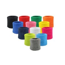 A Pair Cotton Wristbands Wrist Band Bands Sweatbands Sweat Band for Sport Tennis Cotton price