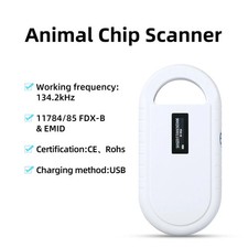 Rechargeable Pet ID Microchip Scanner Portable Handy Dog Cat Animal RFID Reader Scanners price