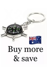 Ship Wheel Compass Key Chain Outdoor Camping Travel Navigation Keyring Sport Compass price