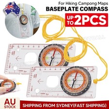 Orienteering Baseplate Compass Lensatic Map Tactical Army Gear Outdoor Hiking AU Compass price