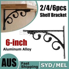2/4/6 Pack 6 Inch Decorative Shelf Brackets, Heavy Duty Metal Wall Mounted NEW Wall Shelf price