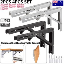 200mm-500mm Folding Shelf Bracket Heavy Duty Stainless Steel Bench Table Hinges Wall Shelf price