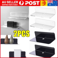 2×Acrylic Wall Shelves Shelf Floating Display Decor Home Wall Mount Storage Rack Wall Shelf price