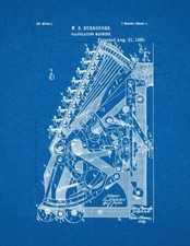 Calculating Machine Patent Print Blueprint Blueprint Machine price
