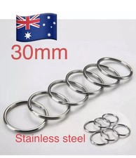10pcs  30mm Stainless Steel Key Holder Split Rings Keyring Keychain Keyfob Craft Keychain price
